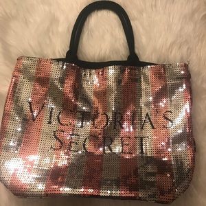 Stripped sequins Victoria’s Secret Tote Bag
